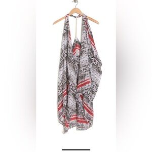 Pool to Party By Subtle Luxury Striped Snake Print Swimwear Cover Up Wrap New